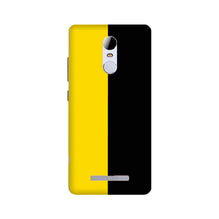 Black Yellow Pattern Mobile Back Case for Redmi Note 3  (Design - 397)