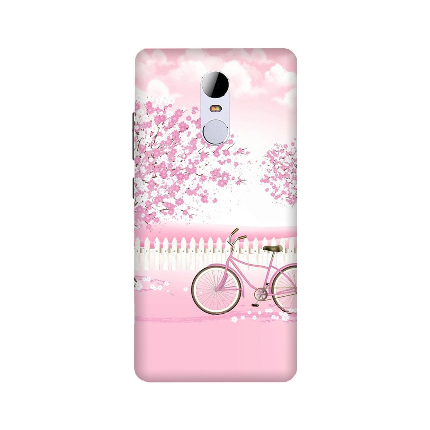 Pink Flowers Cycle Case for Redmi 5(Design - 102)