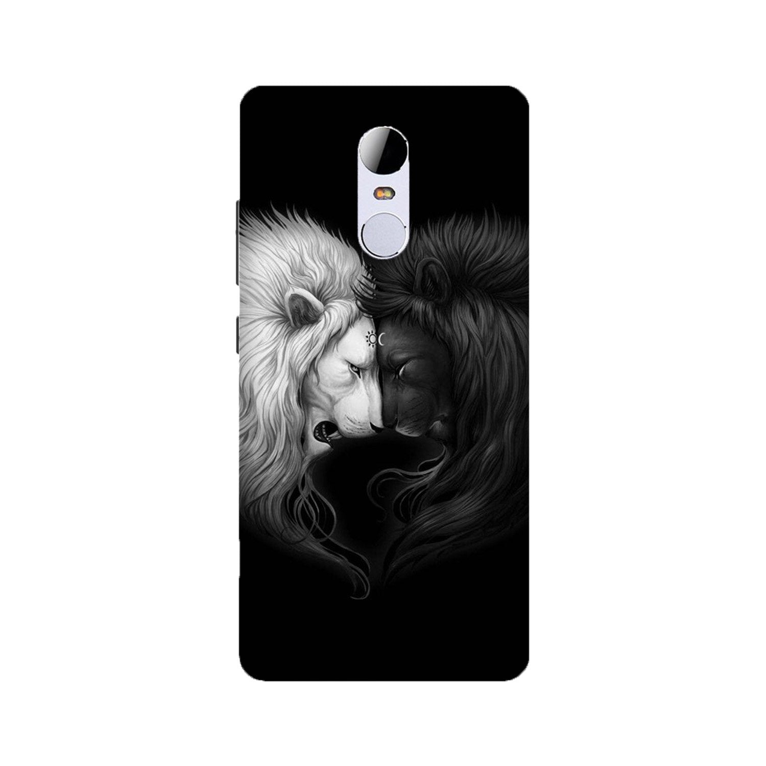 Dark White Lion Case for Redmi Note 5  (Design - 140)
