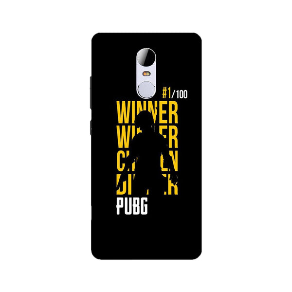 Pubg Winner Winner Case for Redmi Note 4  (Design - 177)
