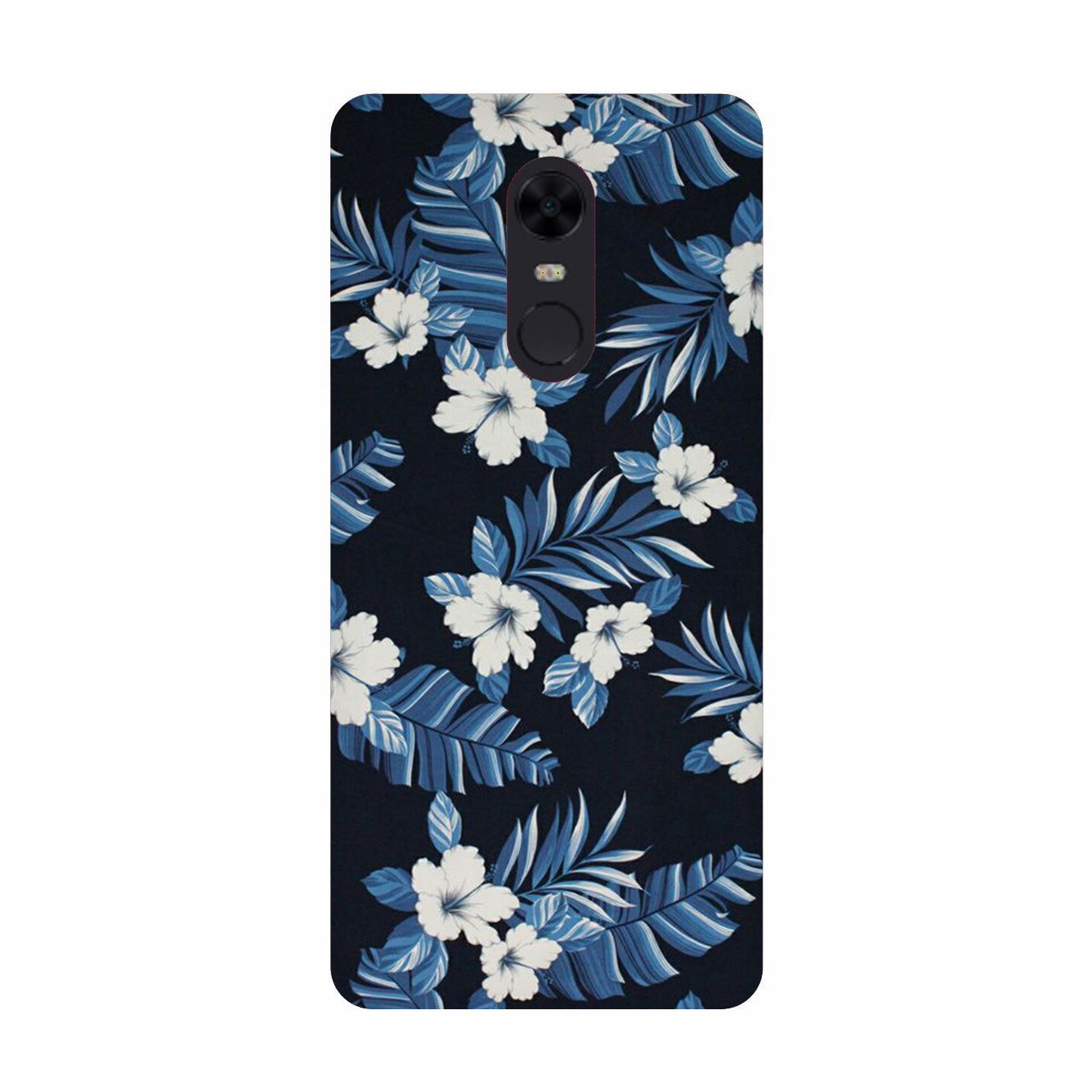 White flowers Blue Background2 Case for Redmi Note 5