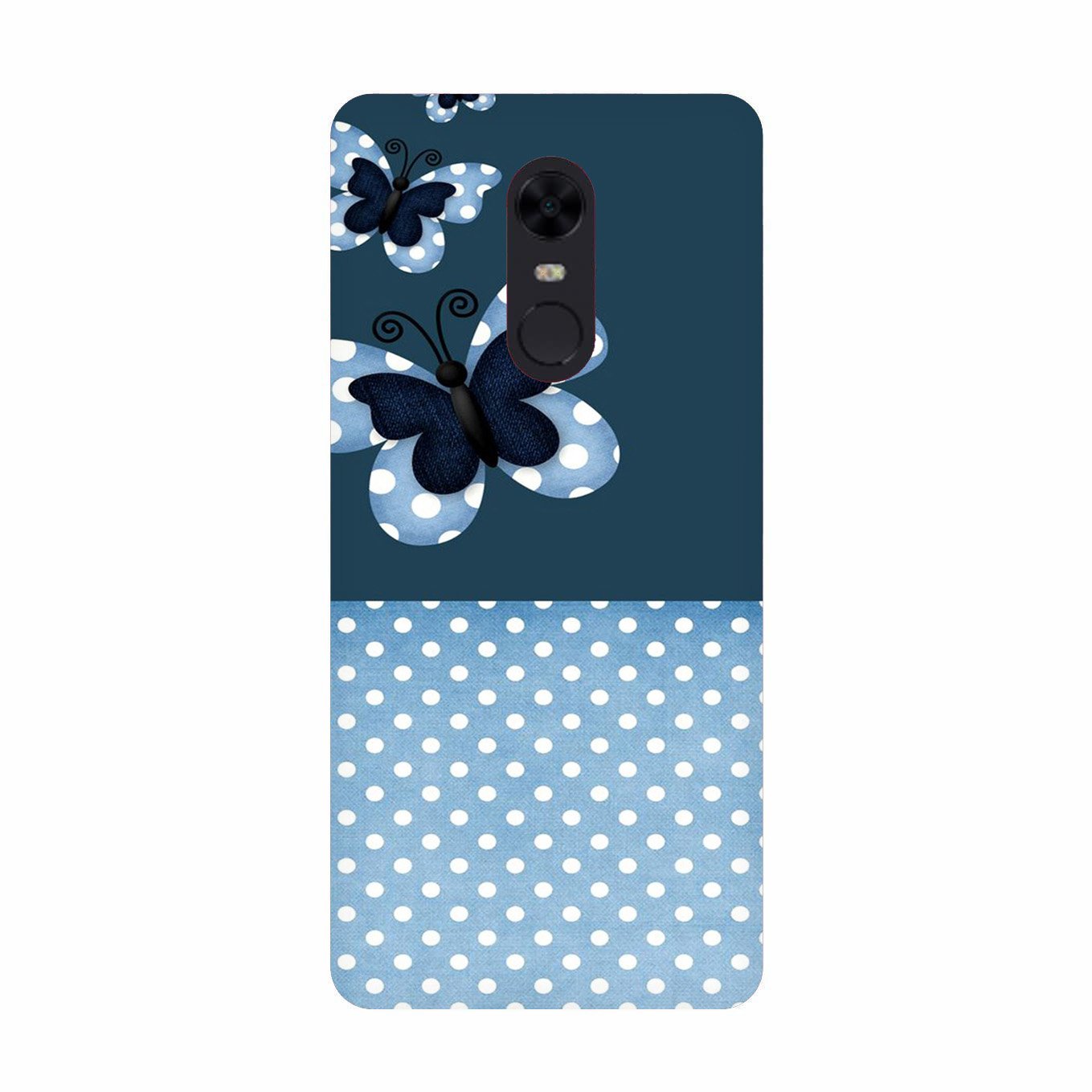 White dots Butterfly Case for Redmi Note 5