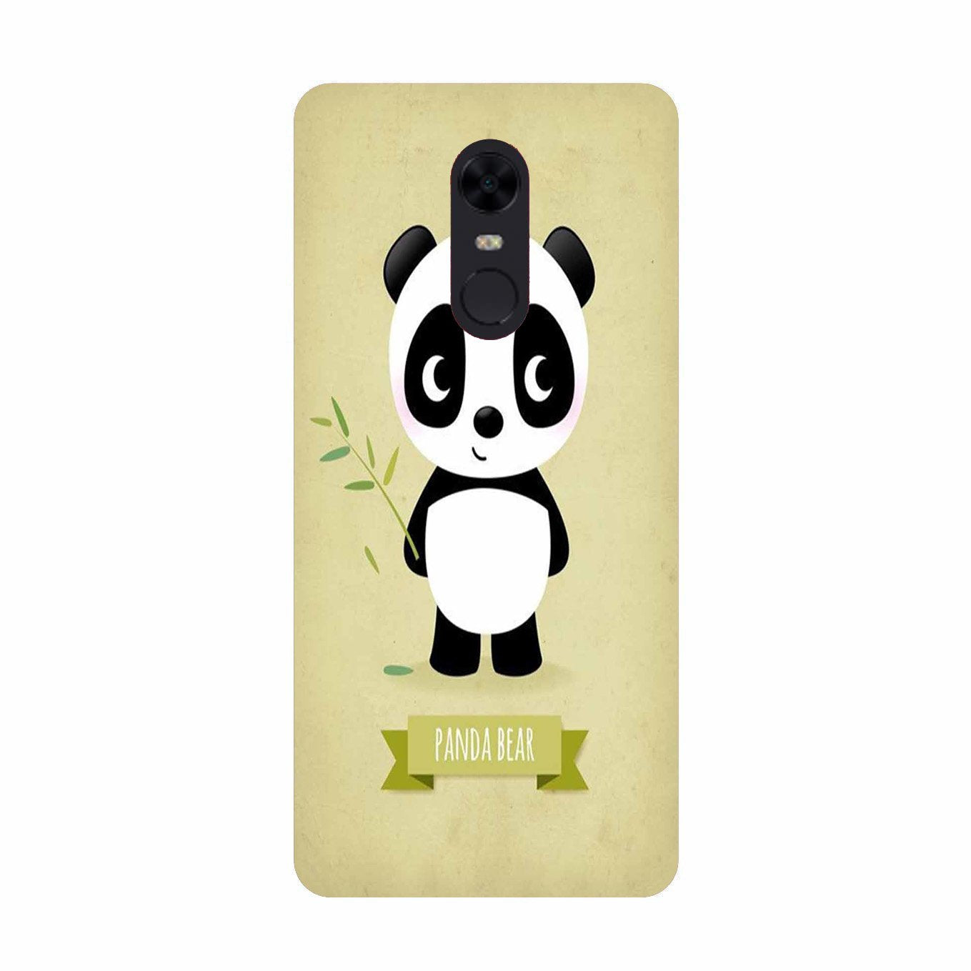 Panda Bear Mobile Back Case for Redmi Note 4(Design - 317)