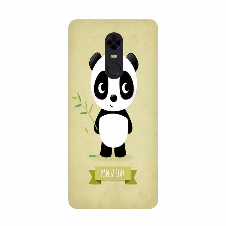 Panda Bear Mobile Back Case for Redmi 5  (Design - 317)