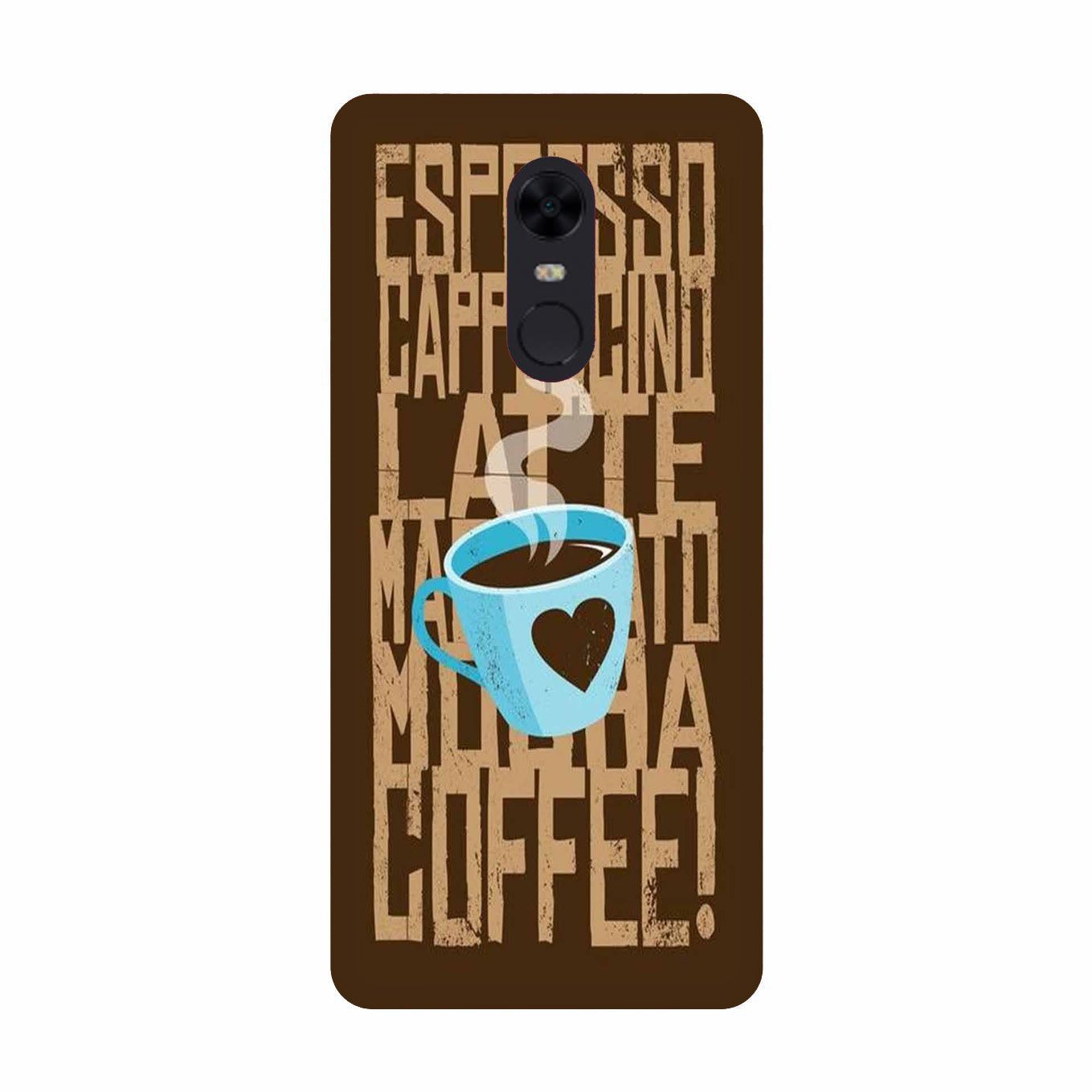 Love Coffee Mobile Back Case for Redmi Note 5  (Design - 351)