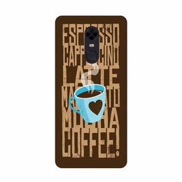 Love Coffee Mobile Back Case for Redmi Note 5(Design - 351)