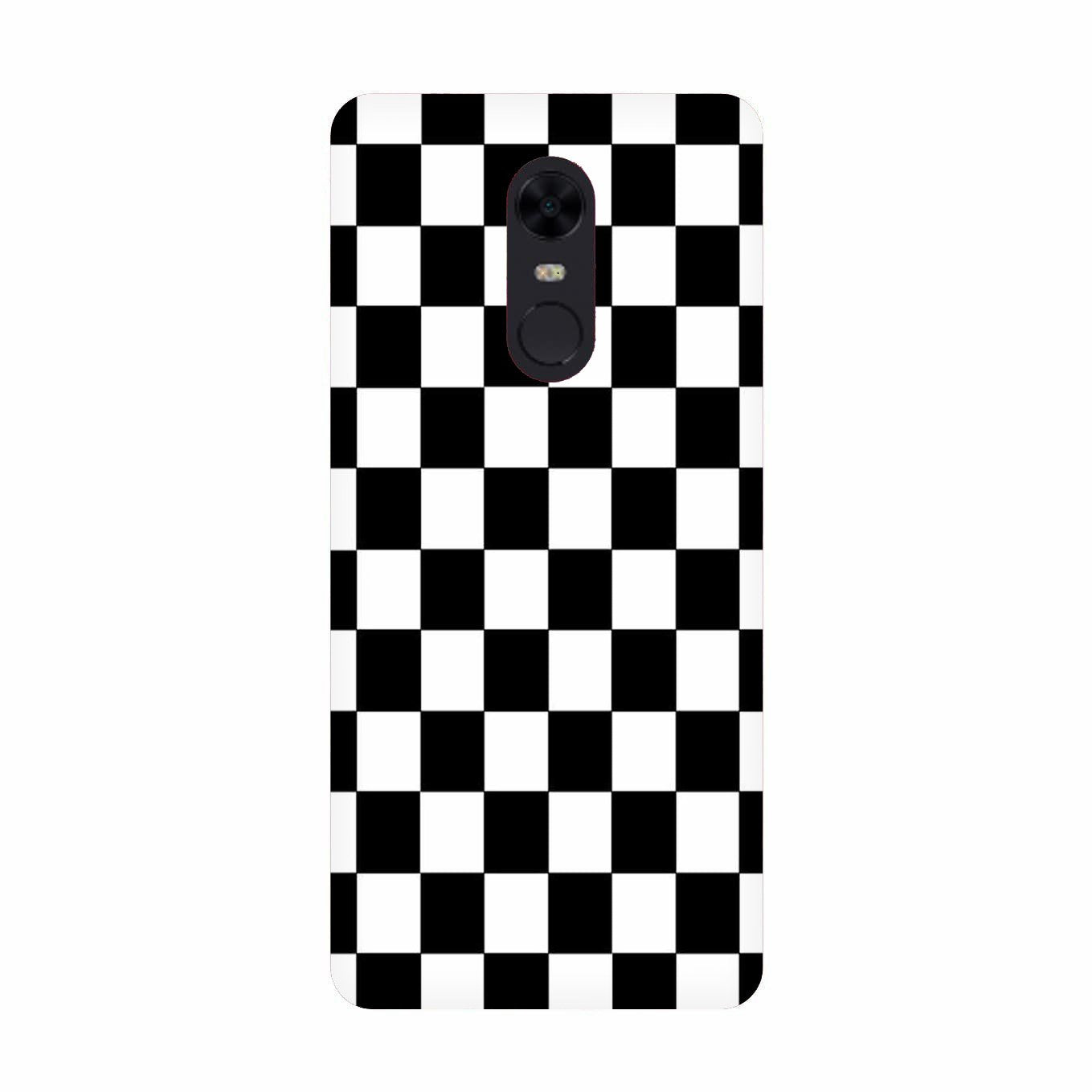 Black White Boxes Mobile Back Case for Redmi Note 5  (Design - 372)
