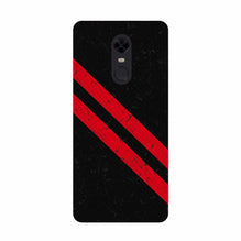 Black Red Pattern Mobile Back Case for Redmi Note 4  (Design - 373)