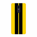 Black Yellow Pattern Mobile Back Case for Redmi Note 5  (Design - 377)