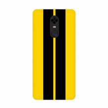 Black Yellow Pattern Mobile Back Case for Redmi 5  (Design - 377)