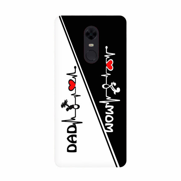 Love Mom Dad Mobile Back Case for Redmi Note 4  (Design - 385)