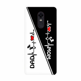 Love Mom Dad Mobile Back Case for Redmi 5  (Design - 385)