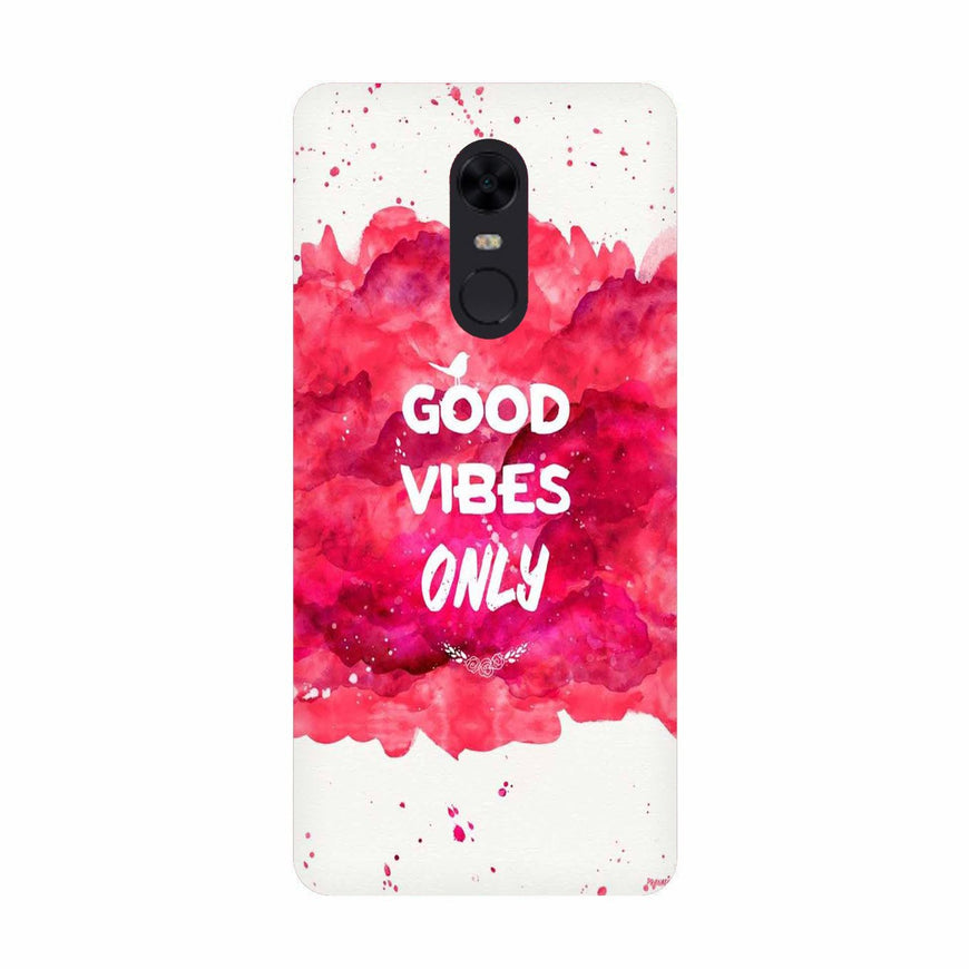 Good Vibes Only Mobile Back Case for Redmi 5  (Design - 393)