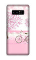 Pink Flowers Cycle Case for Galaxy Note 8  (Design - 102)
