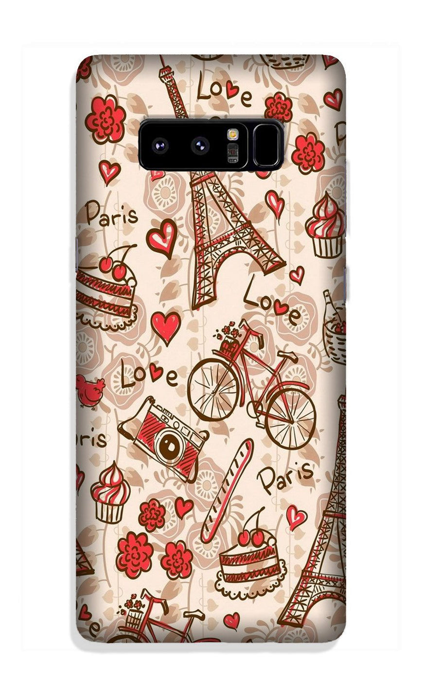 Love Paris Case for Galaxy Note 8  (Design - 103)