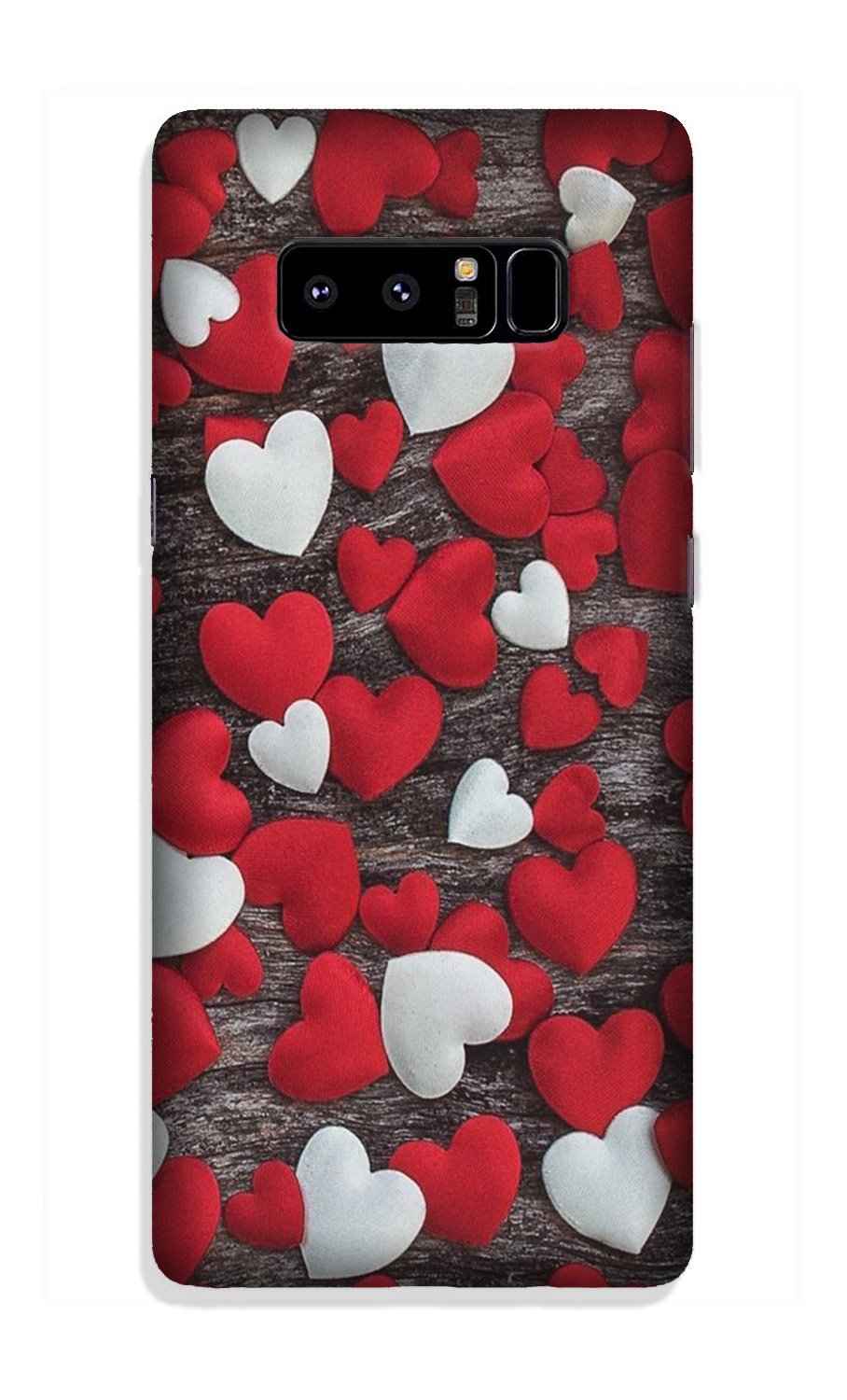 Red White Hearts Case for Galaxy Note 8(Design - 105)