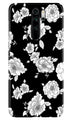 White flowers Black Background Case for Xiaomi Redmi Note 8 Pro
