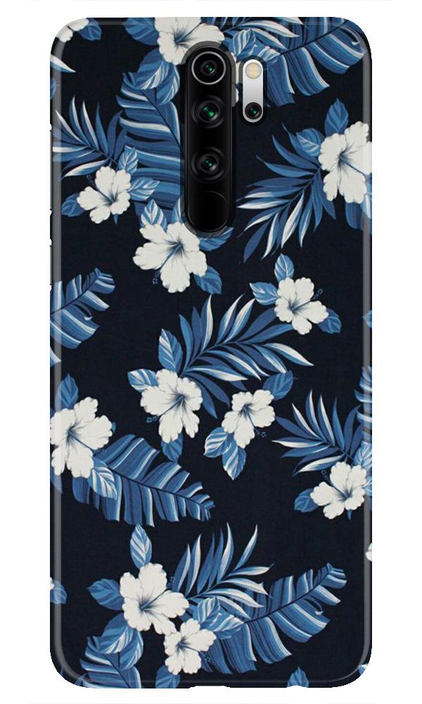 White flowers Blue Background2 Case for Xiaomi Redmi Note 8 Pro