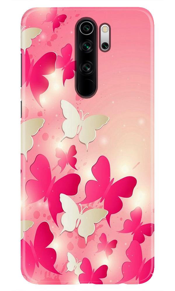 White Pick Butterflies Case for Xiaomi Redmi Note 8 Pro