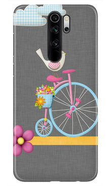 Sparron with cycle Mobile Back Case for Redmi Note 8 Pro (Design - 34)