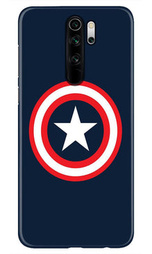 Captain America Mobile Back Case for Redmi Note 8 Pro (Design - 42)