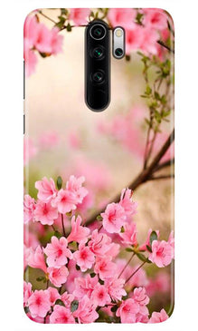 Pink flowers Mobile Back Case for Redmi Note 8 Pro (Design - 69)
