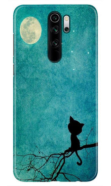 Moon cat Mobile Back Case for Redmi Note 8 Pro (Design - 70)