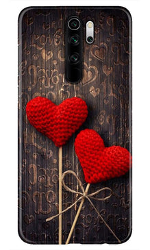 Red Hearts Mobile Back Case for Redmi Note 8 Pro (Design - 80)