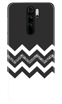 Black white Pattern2Mobile Back Case for Redmi Note 8 Pro (Design - 83)
