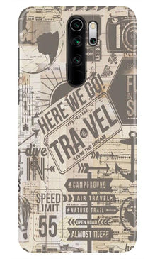 Travel Mobile Back Case for Redmi Note 8 Pro  (Design - 104) (Design - 104)