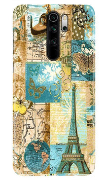 Travel Eiffel Tower Mobile Back Case for Redmi Note 8 Pro (Design - 206)