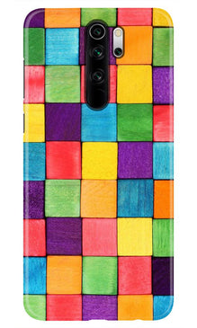 Colorful Square Mobile Back Case for Redmi Note 8 Pro (Design - 218)