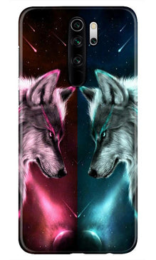 Wolf fight Mobile Back Case for Redmi Note 8 Pro (Design - 221)