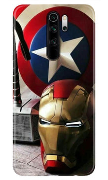 Ironman Captain America Mobile Back Case for Redmi Note 8 Pro (Design - 254)