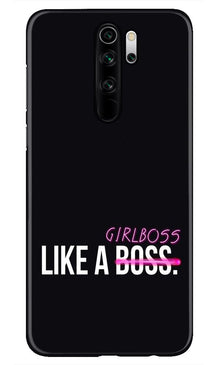 Like a Girl Boss Mobile Back Case for Redmi Note 8 Pro (Design - 265)