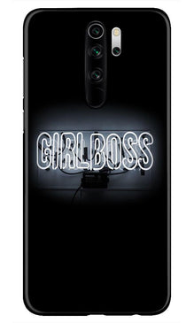Girl Boss Black Mobile Back Case for Redmi Note 8 Pro (Design - 268)