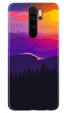 Sun Set Mobile Back Case for Redmi Note 8 Pro (Design - 279)
