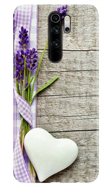 White Heart Mobile Back Case for Redmi Note 8 Pro (Design - 298)