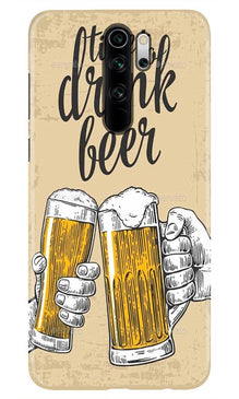 Drink Beer Mobile Back Case for Redmi Note 8 Pro  (Design - 328)