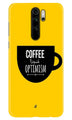 Coffee Optimism Mobile Back Case for Redmi Note 8 Pro  (Design - 353)