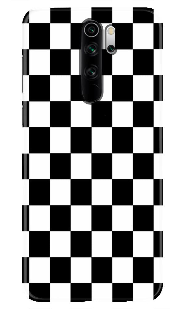 Black White Boxes Mobile Back Case for Redmi Note 8 Pro(Design - 372)