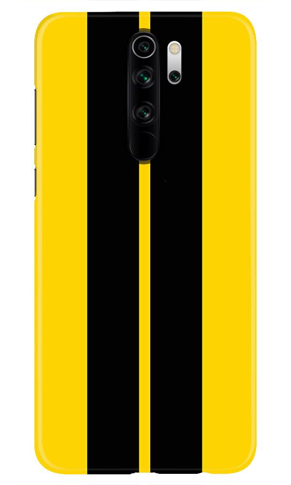 Black Yellow Pattern Mobile Back Case for Redmi Note 8 Pro  (Design - 377)