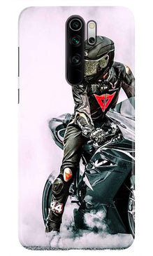 Biker Mobile Back Case for Redmi Note 8 Pro  (Design - 383)