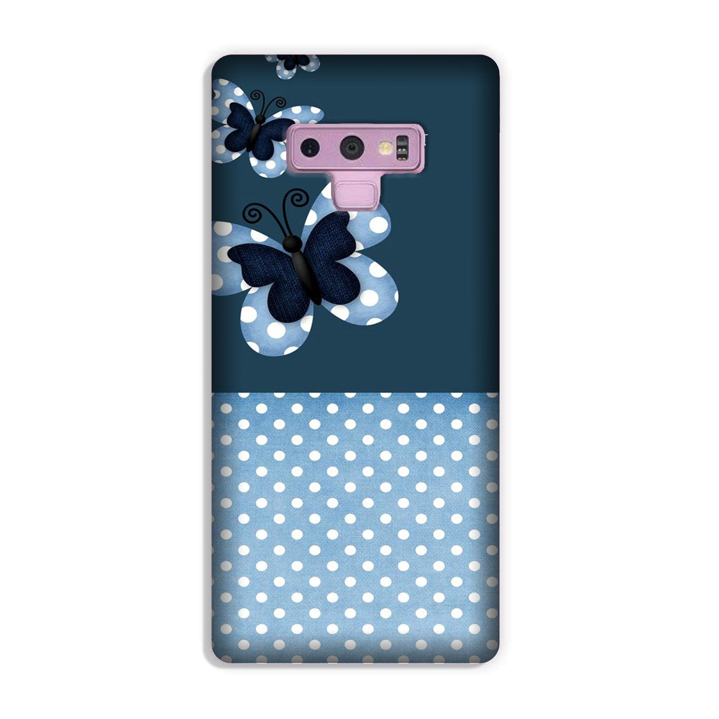 White dots Butterfly Case for Galaxy Note 9