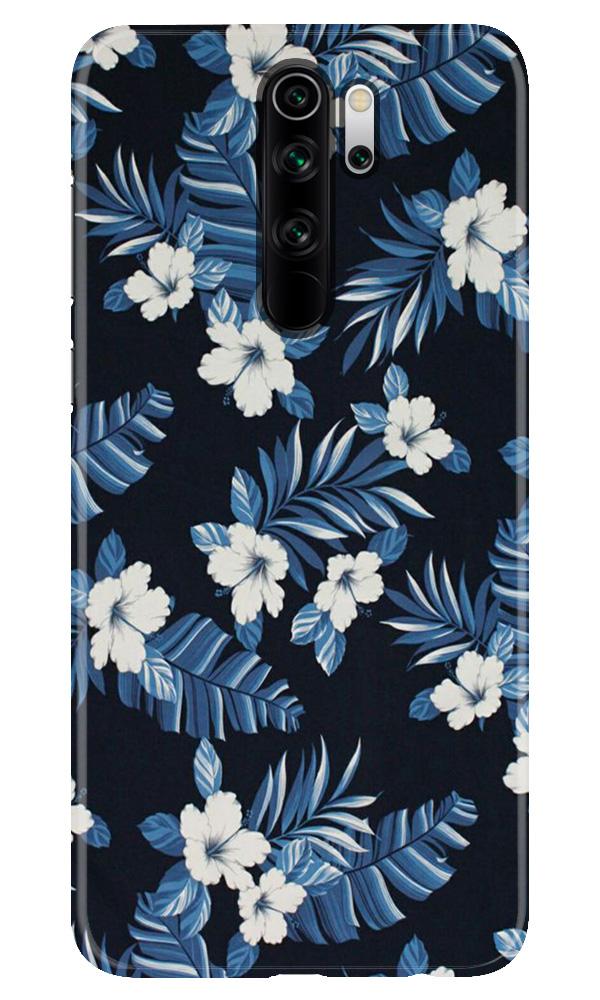 White flowers Blue Background2 Case for Poco M2