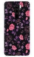 Rose Black Background Case for Poco M2