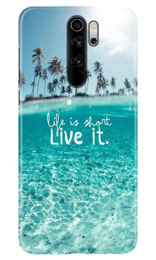 Life is short live it Mobile Back Case for Poco M2 (Design - 45)