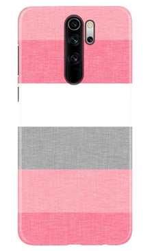 Pink white pattern Mobile Back Case for Xiaomi Redmi 9 Prime (Design - 55)