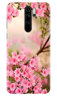 Pink flowers Mobile Back Case for Xiaomi Redmi 9 Prime (Design - 69)