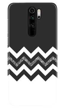Black white Pattern2Mobile Back Case for Xiaomi Redmi 9 Prime (Design - 83)